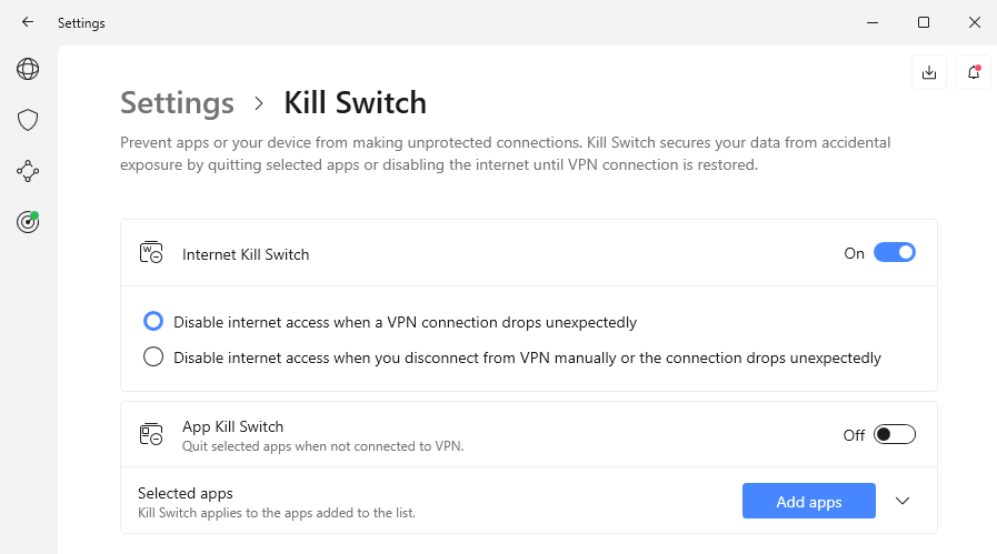 NordVPN kill switch