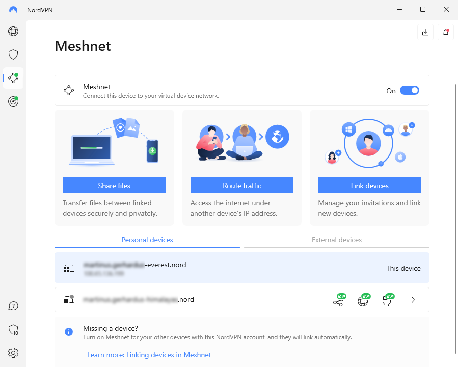 NordVPN Meshnet